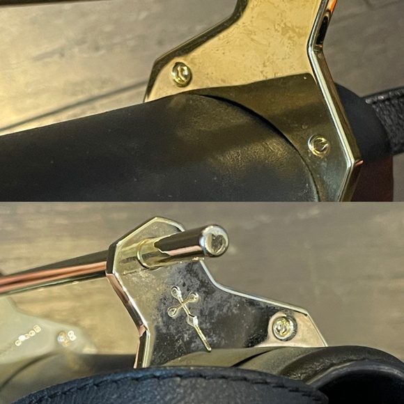 M2malletier La Fleur du Mal leather shoulder bag handbag clutch in black metal - Picture 16 of 16